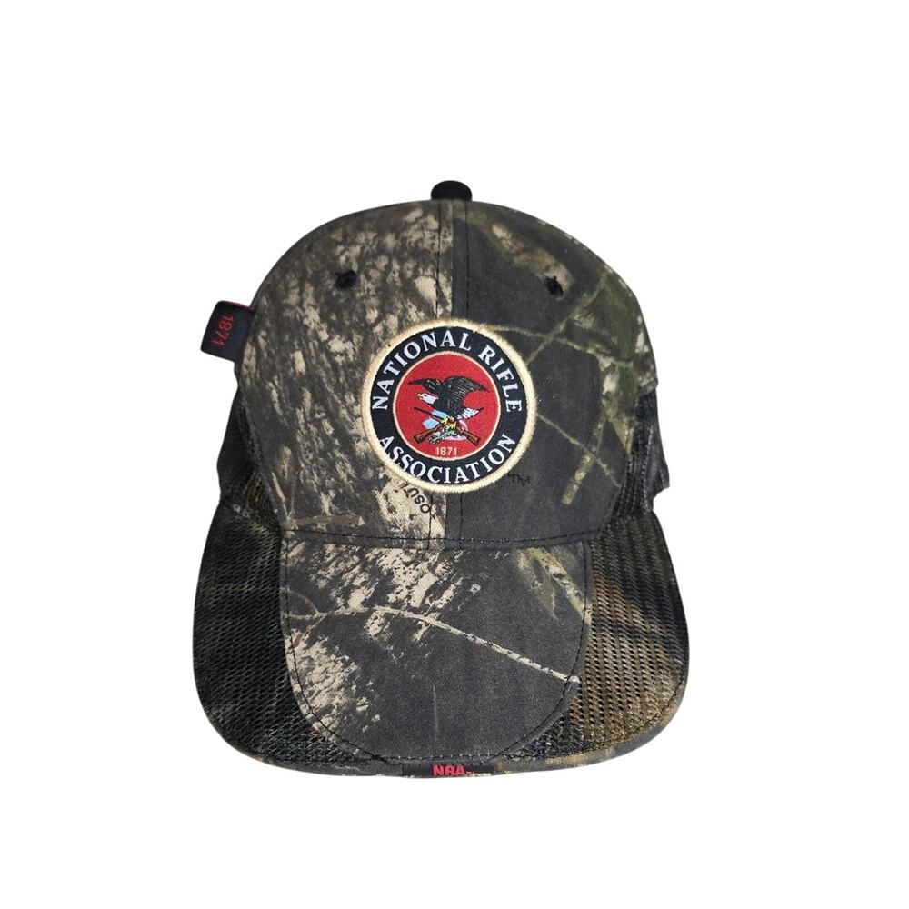 OC Outdoor Cap Official NRA Mossy Oak Camo Trucker Cap